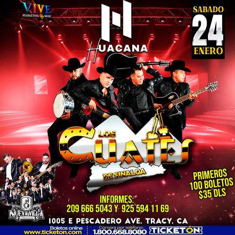 January 24-  LOS CUATES Y BANDA NUEVA VILLA @ HUACANA